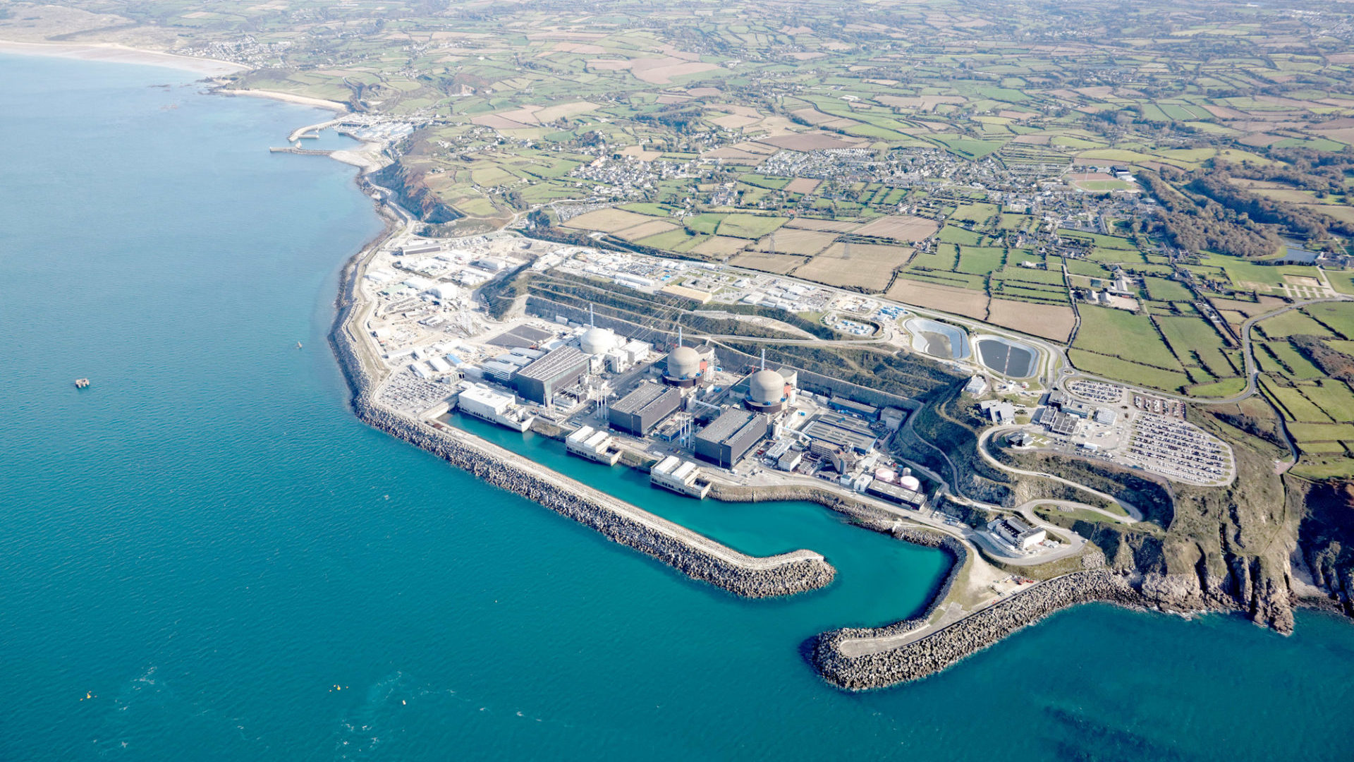 Vue aérienne du site de flamanville